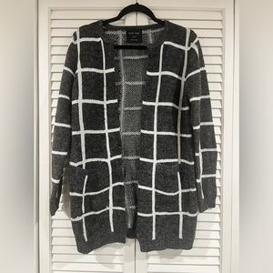 Love Tree - Dark Gray and White Cardigan